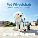 Pet Dog Wheelchair Cart Adjustable Pet Mobility Aid with Wheels Disabled Cat Dog Rehabilitation Walking Mobility Aid Pet Bracket