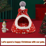 Christmas Tree Cat Nest (Semi-Closed Winter Warm House)
