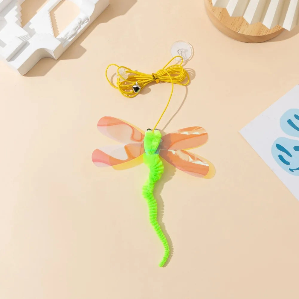 Hanging Simulation Bird & Insect Cat Toy — Self-Play Teaser Wand Toy for Kittens