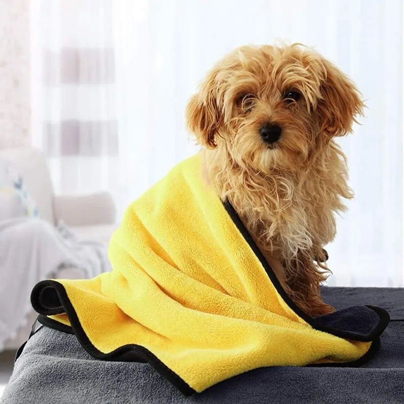 Microfiber Dog & Cat Towel — Super Soft, Quick-Absorbing Wiping Cloth