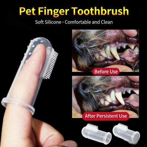 Soft Silicone Finger Toothbrush for Dogs & Cats — Gentle Daily Dental Care