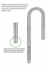 Stainless Steel Aquarium Lily Pipe & Oil Film Skimmer Set (WYIN Style)