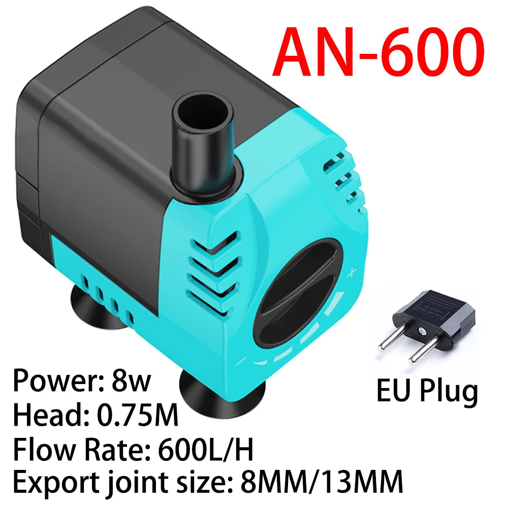 Brushless Submersible Aquarium Pump 600–4500L/H Ceramic Shaft