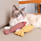 Catnip Fish Chew Toy — Plush Kicker for Dental Play