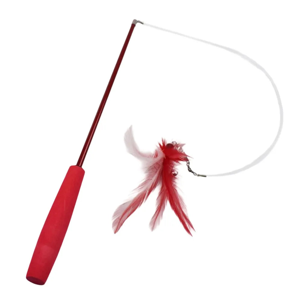 3-Section Telescopic Cat Wand — Extendable Interactive Fishing Pole Toy