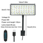 USB Full Spectrum Aquarium LED Clip Light (8W, Dimmable, 360° Rotatable)