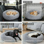 Calming Pet Bed with Extra-Soft Filling, Available in 9 Colors