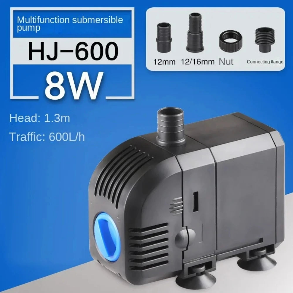 HJ Series Submersible Fountain Pump (500–3000L/H, Adjustable Flow)