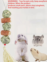 Grass Woven Chew Ball — Hanging Grinding Toy for Rabbits