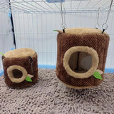 Tree Stump Hammock Bed — Cozy Hideaway for Hamsters & Rats