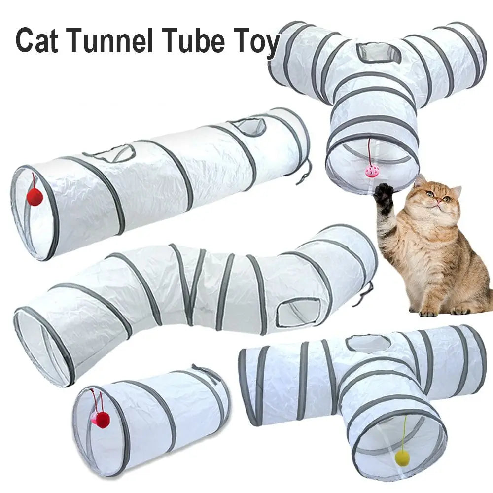 Foldable Cat Tunnel Tube — Portable, Crinkly Play Nest for Small Pets
