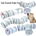 Foldable Cat Tunnel Tube — Portable, Crinkly Play Nest for Small Pets
