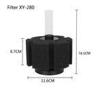 Black Bio Sponge Aquarium Filter (Air Pump Driven, Corner Skimmer, Bio Media)