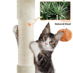 Paw-Shaped Plush Cat Tree with Condos (58in)