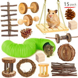 Wooden Molar Chew Toy Set — For Rabbits, Guinea Pigs & Small Pets