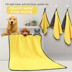 Microfiber Quick-Dry Pet Towel — Absorbent Bathrobe-Style Towel for Cats & Dogs