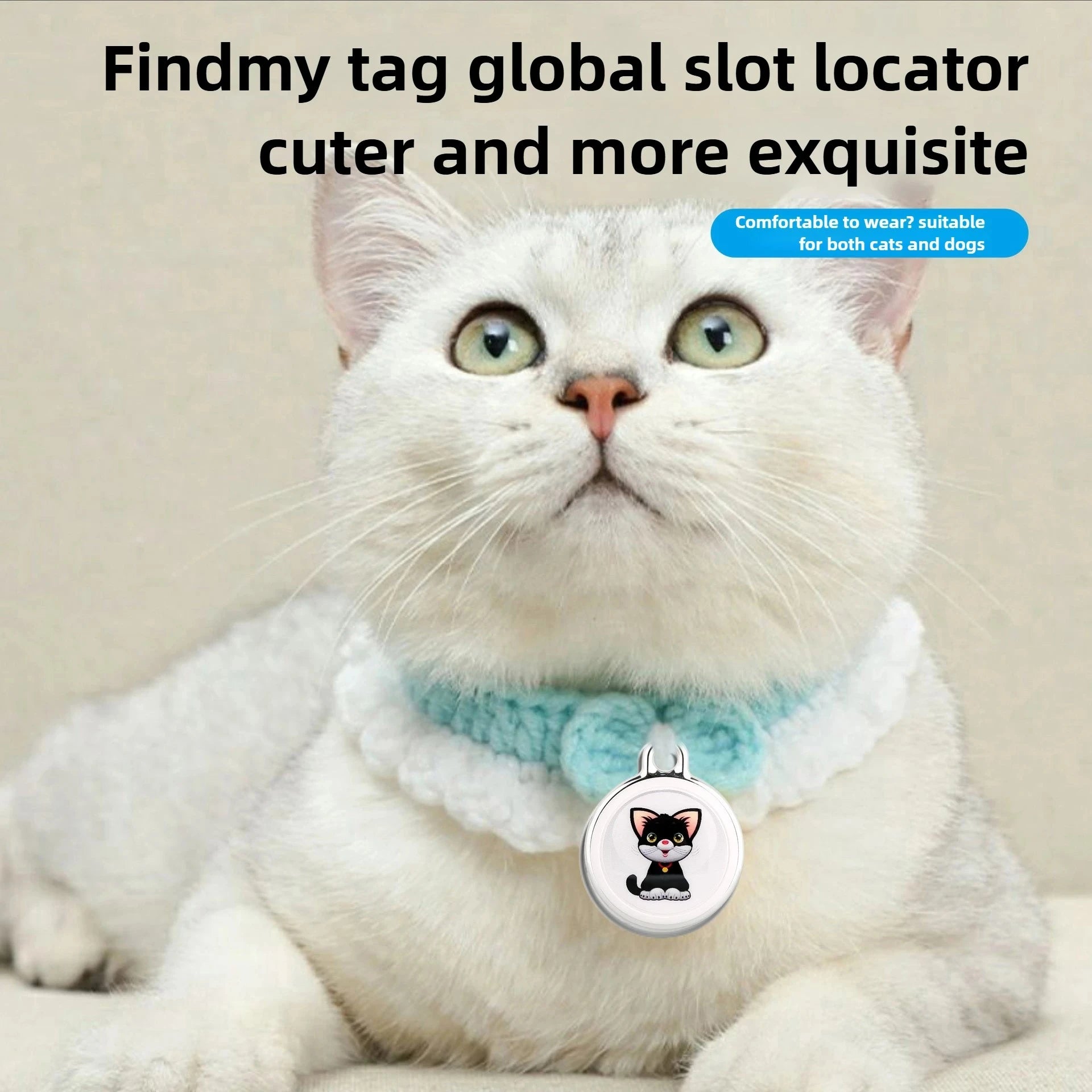 Smart Waterproof Bluetooth GPS Collar Tracker for Dogs & Cats