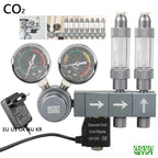 Aquarium CO2 Pressure Regulator with Solenoid Valve (Bubble Meter, Quick-Connect)