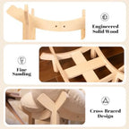 Elevated Wooden Cat Bed with Cushion for Cats & Small Dogs