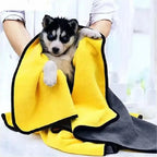 Super Absorbent Microfiber Pet Bath Towel — Quick-Drying, 4 Sizes