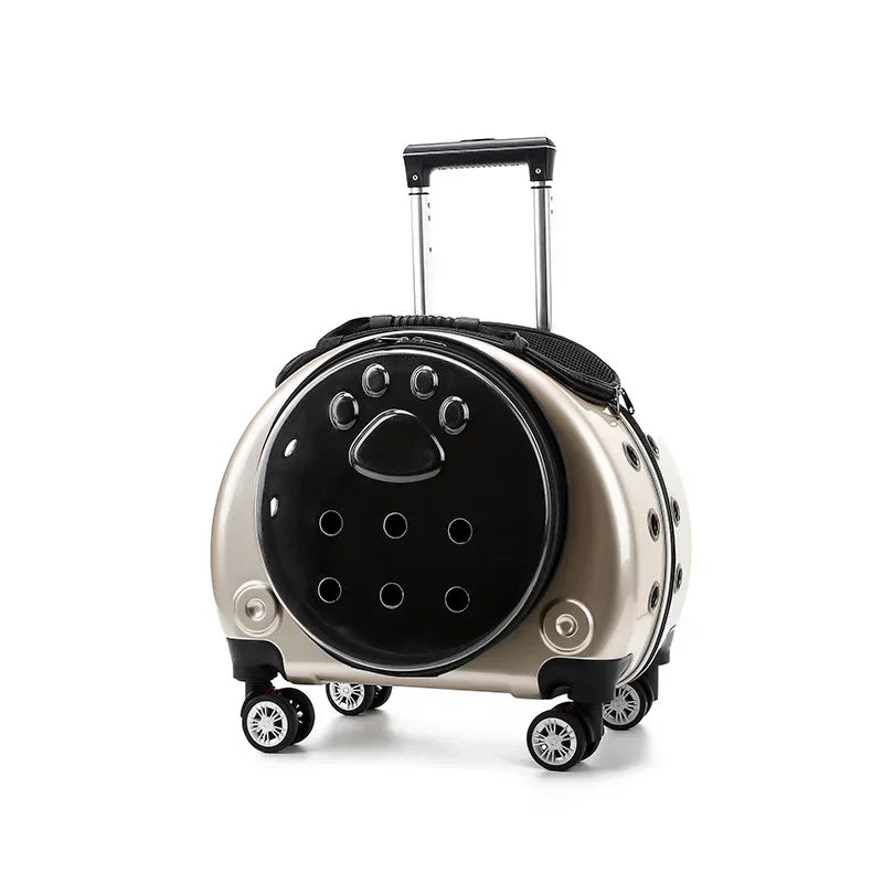 Transparent Space Capsule Pet Backpack & Luggage Bag — Large Capacity Multi-Purpose Carrier for Cats & Small Dogs