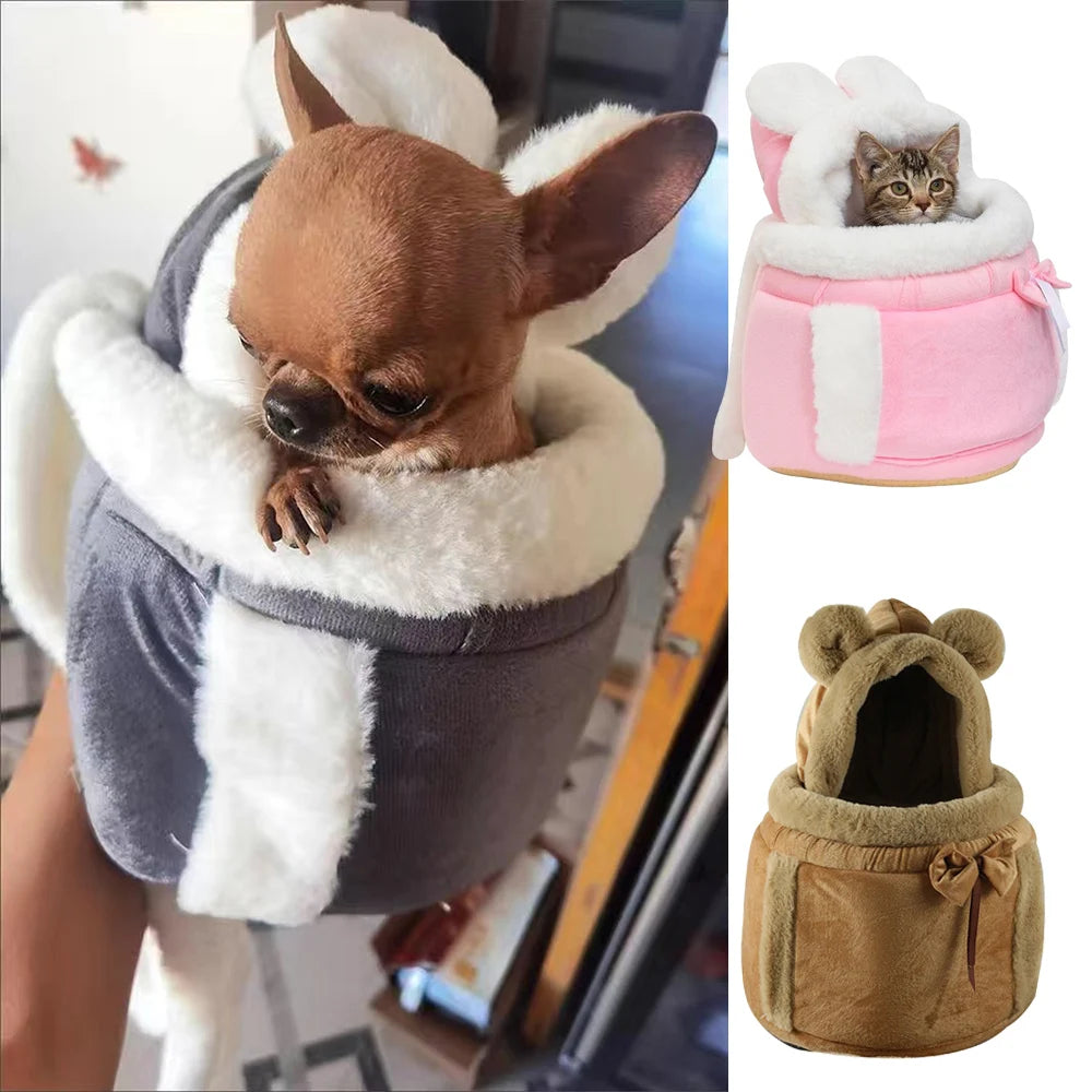 Winter Warm Puppy Carrier Backpack (Outdoor, Travel, Small Breeds)