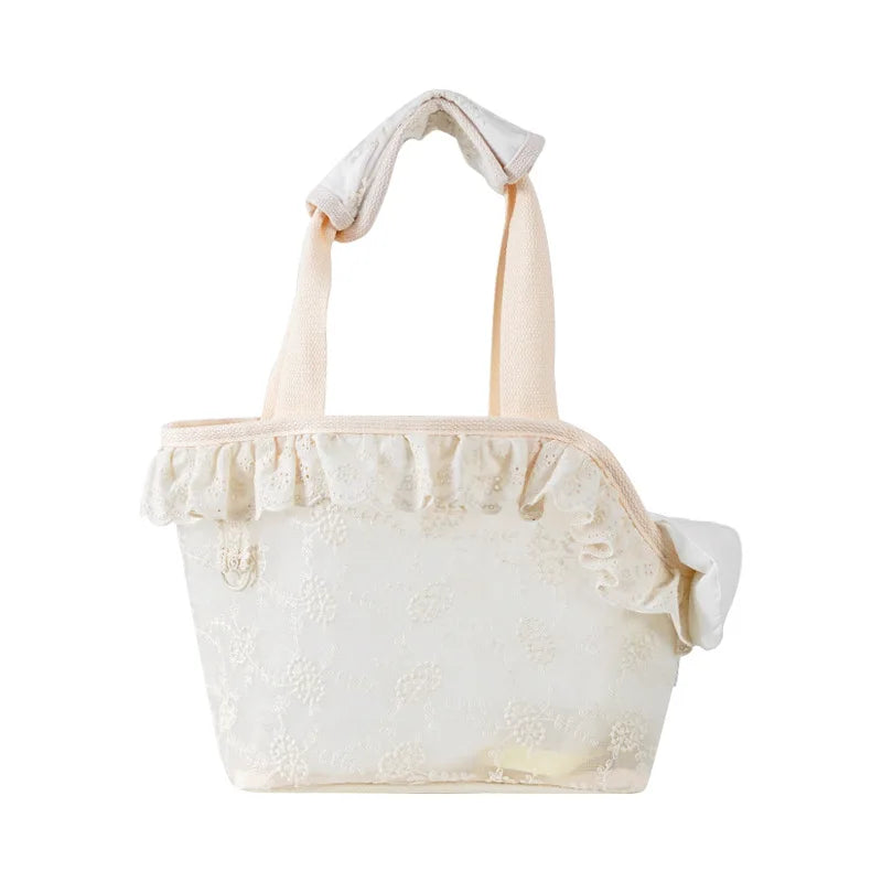 Lace Pet Outing Shoulder Bag (Breathable, Portable, Small Dogs)