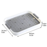 Rabbit Litter Box — Corner-Fit Tray with Raised Grate