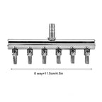 Stainless Steel Aquarium Air Flow Control Valve (8mm to 4mm, Splitter)