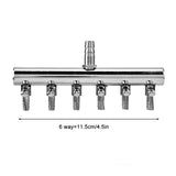 Stainless Steel Aquarium Air Flow Control Valve (8mm to 4mm, Splitter)