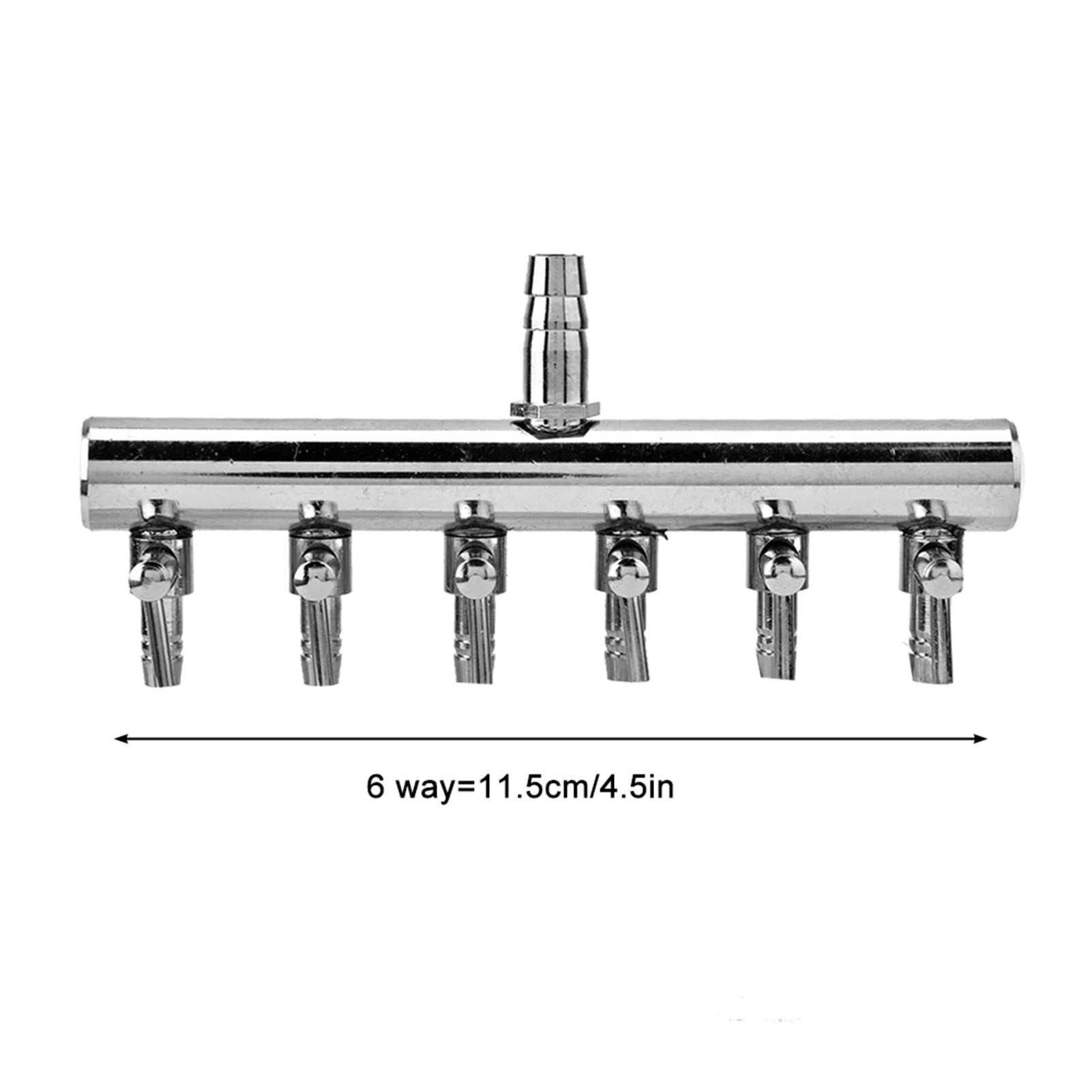 Stainless Steel Aquarium Air Flow Control Valve (8mm to 4mm, Splitter)