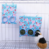 Hanging Hay Bag with Hooks — Multi-Hole Feeder for Rabbits & Guinea Pigs