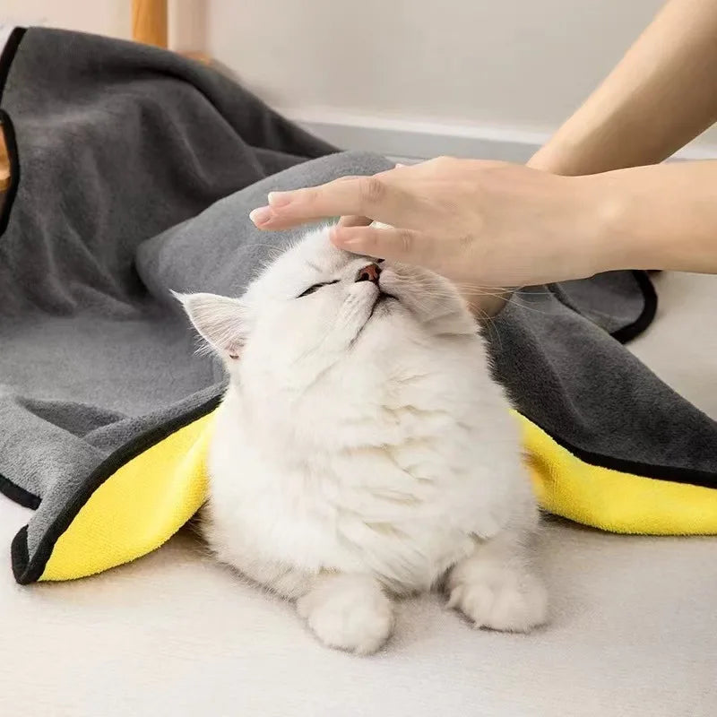 Microfiber Dog & Cat Towel — Super Soft, Quick-Absorbing Wiping Cloth