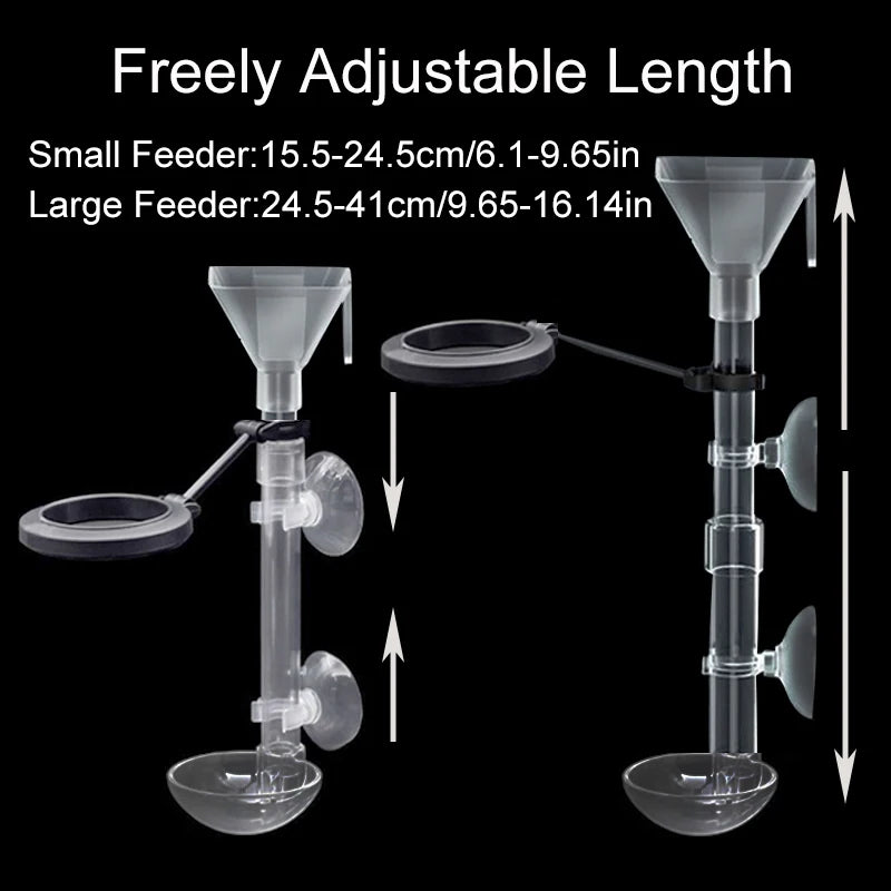 Acrylic Telescopic Aquarium Fish Feeder Tube (Transparent)