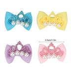 Bow & Crown Pet Hair Ties 20-Pack (Elastic Band, Cartoon, Soft Texture)