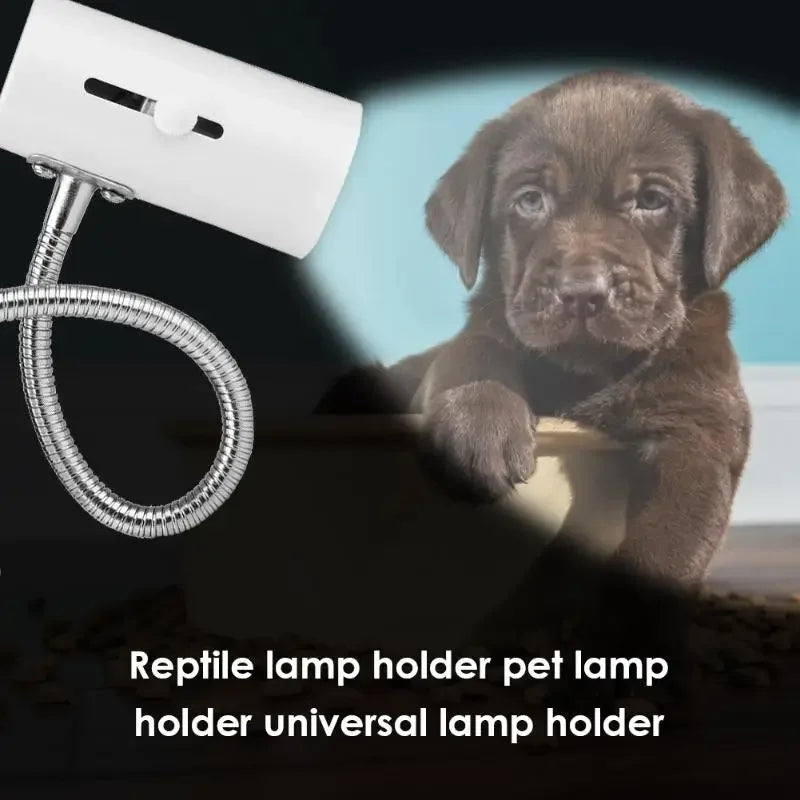 360° Rotating E27 Lamp Holder — Clip-On Reptile Heat & UV Fixture
