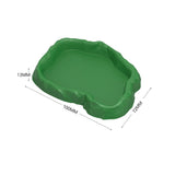 Rock-Design Reptile Feeder Bowl — Smooth-Edge Feeding & Water Basin