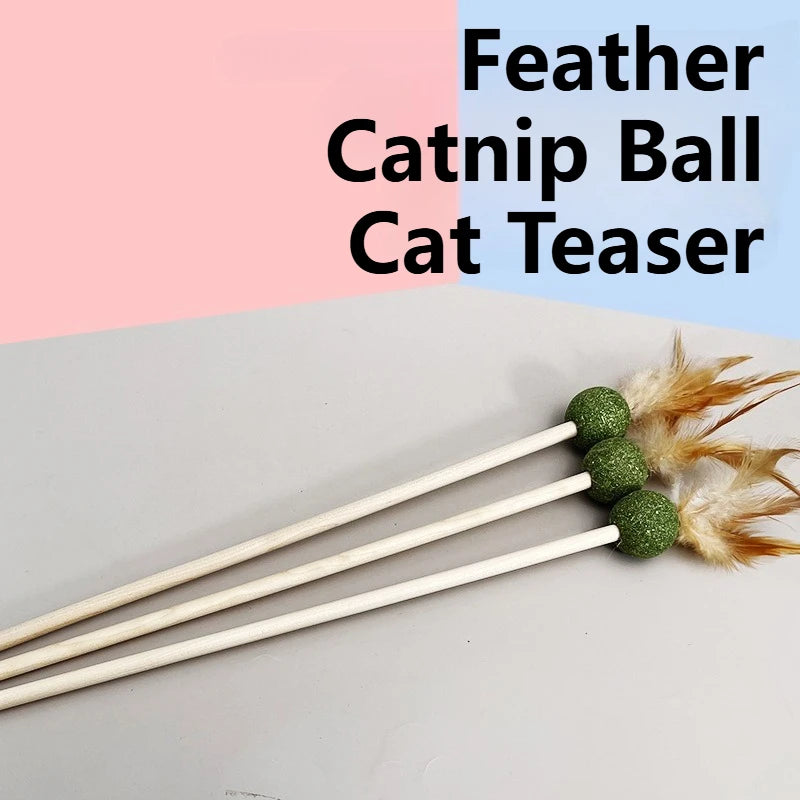 Catnip Feather Teaser Wand (Multipack)