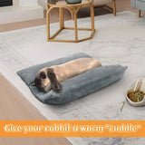 Rabbit Cuddle Bed — Plush Cushioned Lounger for Small Pets