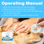 Gentle Dog & Cat Ear Cleaning Wipes — Lint-Free, Travel-Friendly, All Breeds