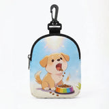 Dog Training Treat Bag (Large Capacity, Cartoon Print, Waterproof, Hook Buckle)