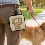 Transparent Window Dog Treat Pouch (Waterproof, Zipper, Waist Clip)