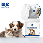 PetClaer Natural Ear Wipes — Double-Sided, Gentle Cleaning, 200-Count