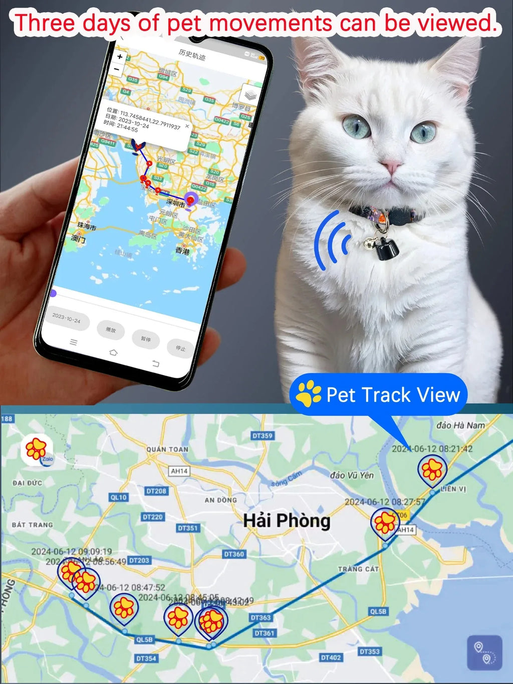 Mini Waterproof GPS Pet Locator for Birds, Pigeons, Dogs & Cats - Global