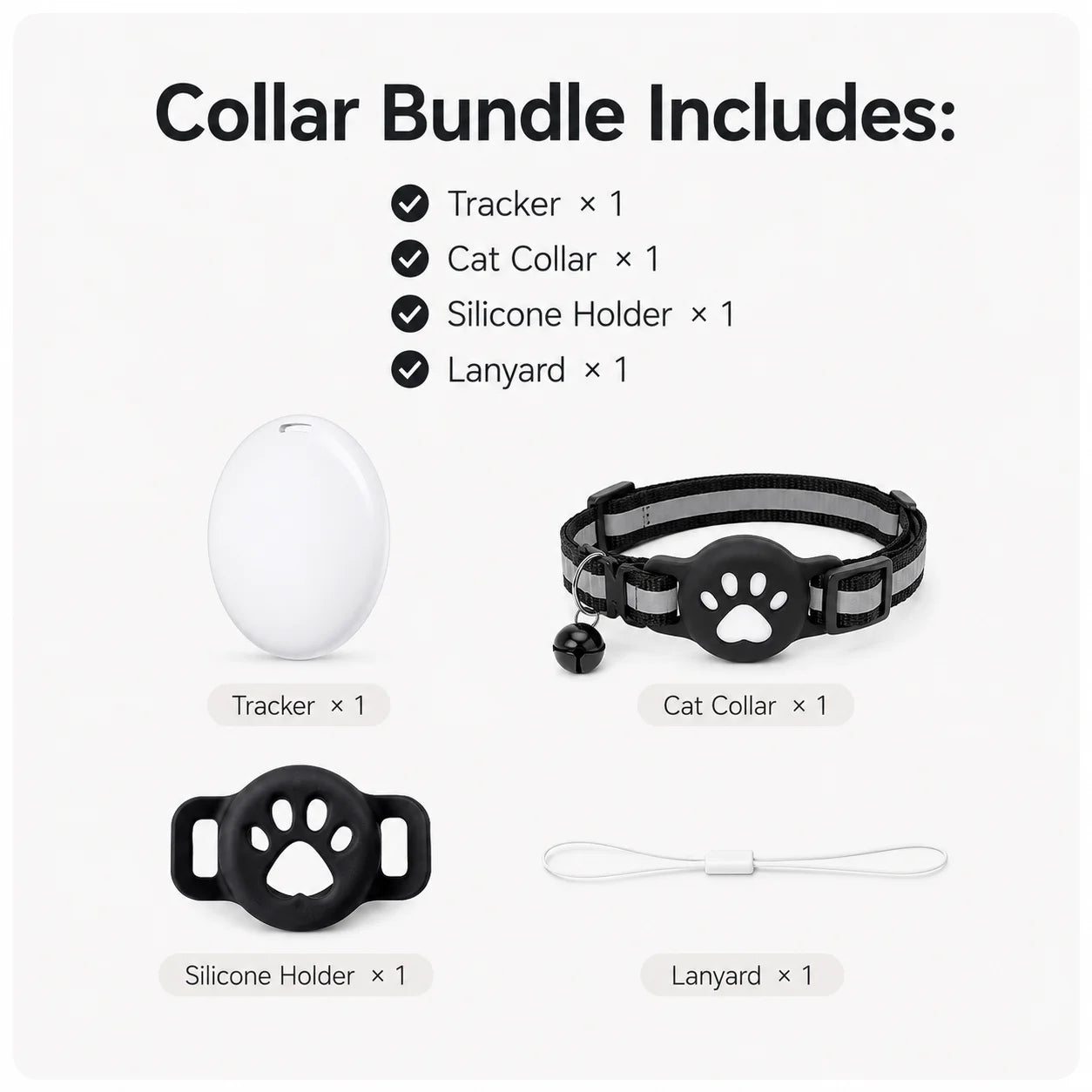 No Monthly Fee Find My GPS Cat & Dog Collar Tracker - Waterproof