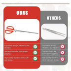 Stainless Steel Reptile Feeding Tongs — 15" Anti-Slip Snake Tweezers