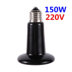 Far-Infrared Ceramic Heat Lamp — Dual-Voltage No-Light Heater, 25W-200W