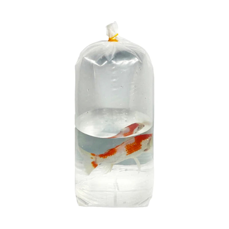 Aquarium Live Fish Transport Breather Bags (50-Pack, Inflatable, Leak-Proof PE)
