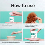Tear Stain & Ear Cleaning Wipes for Dogs & Cats — 130-Count Aloe Vera Pads