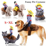 Dog Cowboy Rider Costume with Hat (Cosplay Party Outfit)